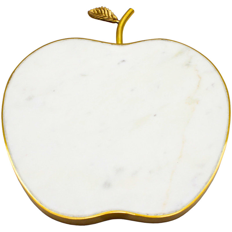 Planche à fromage rose marbré, Blanc