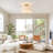 Double Drum Gold Flush Mount Ceiling Light for Bedroom Living Room Kitchen Dining Room-1096976324