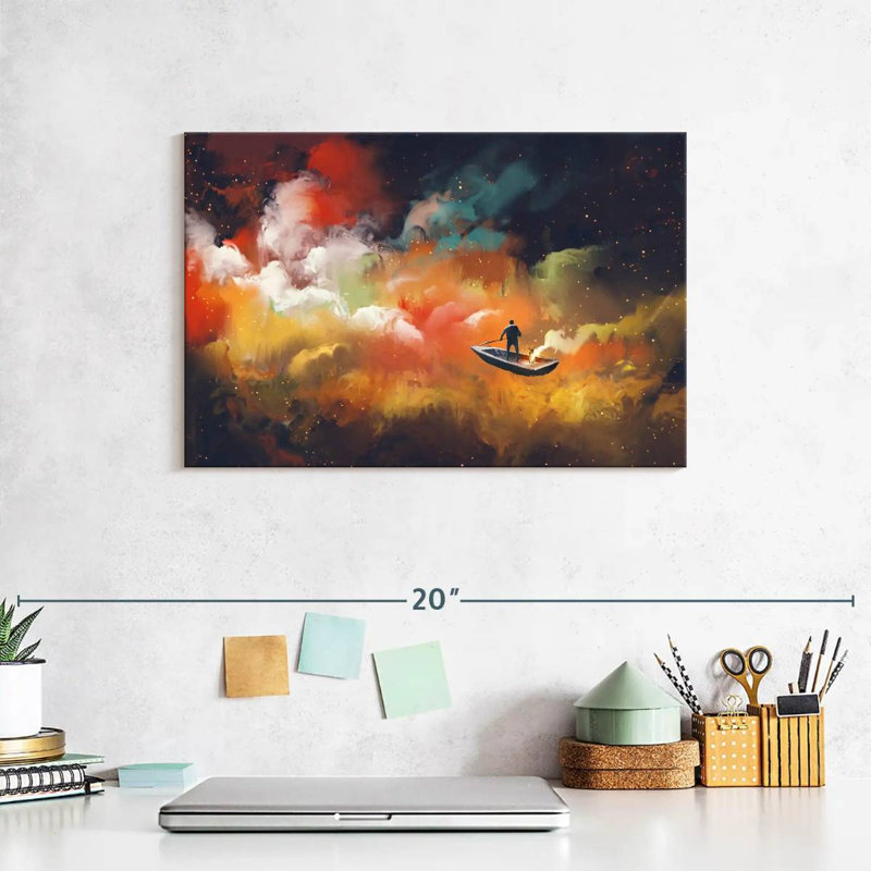 Kelan Abstract Boat, 8" H x 12" W