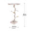 Table d'appoint ronde en aluminium 16,9 x 16,9 x 28 po avec branches argentées et or-130159544
