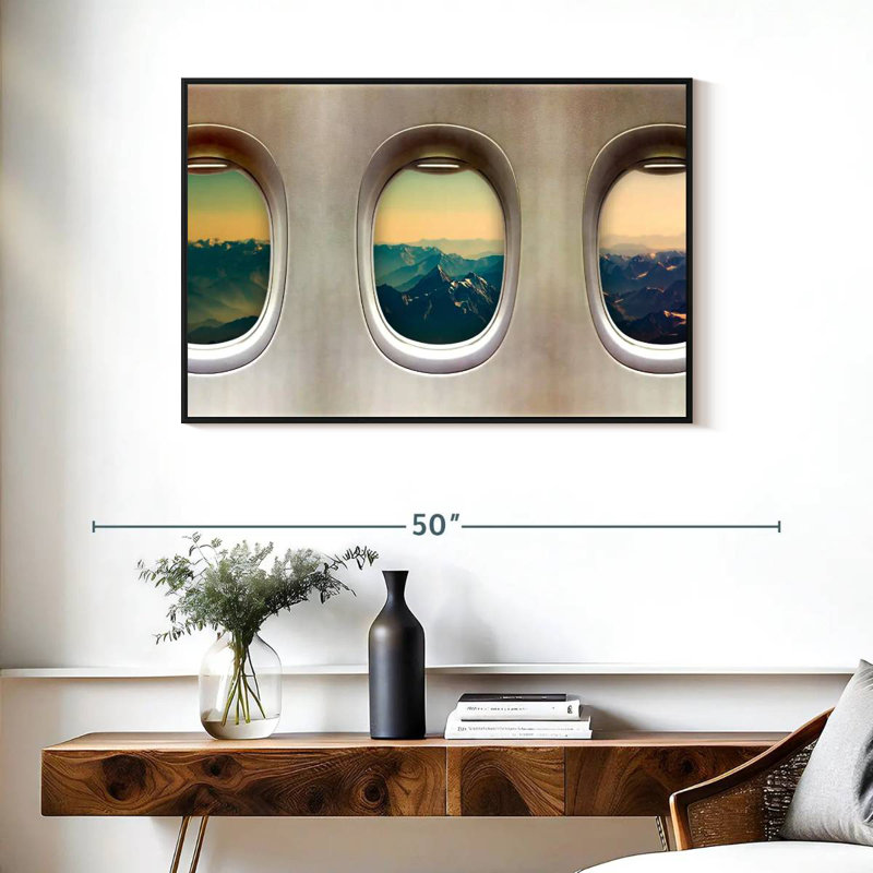 Mehar Old Airplane Windows, 25" H x 37" W