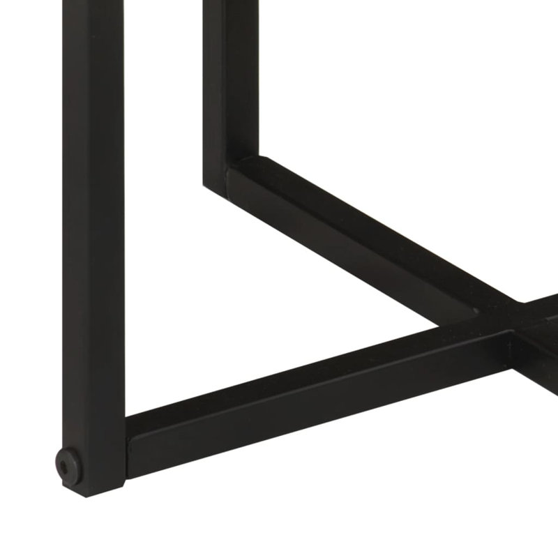 Rossana Cross Legs Coffee Table, 30cm H x 35cm L x 35cm W, Dark Brown