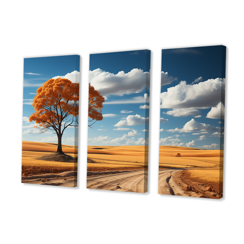 Ensemble d'art mural sur toile Hrmonous Prairie Symphony - Prairies, H 28 po x l 36 po x P 1 po