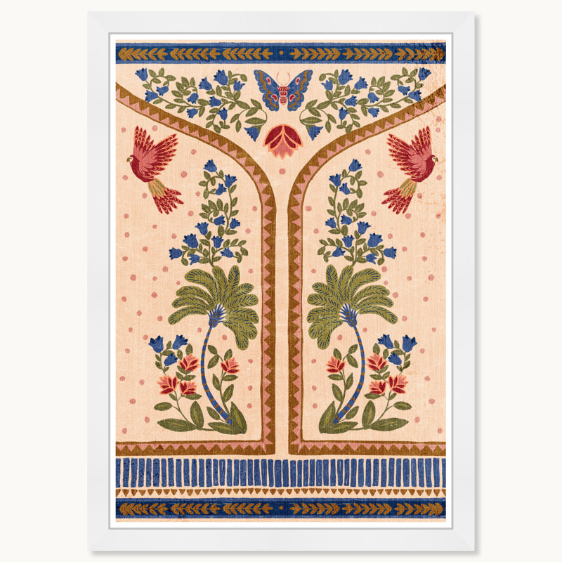 Tapisserie Jungle, Cadre blanc