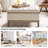 Amdan Upholstered Ottoman with Solid Wood Legs-708766484