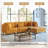 Seemab 4-Piece L-Shaped Upholstered Modular Corner Sectional with Removable Ottoman-558466187