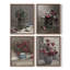 «Vintage Floral Print», impression encadrée CCLVI - ensemble de 4-1442291150-1442291151