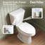 Toilette allongée 17 po 2 pièces à hauteur de fauteuil 17 po ADA 17 po en blanc, carte 1000G, siège à fermeture en douceur