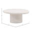 Raul Concrete Terrazzo Coffee Table, White