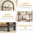 Arched Bookshelf, Bookcase With Doors Storage-1152351590