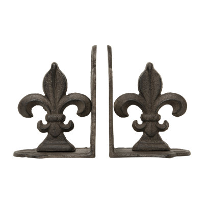 Fleur De Lis Bookend Cast Iron