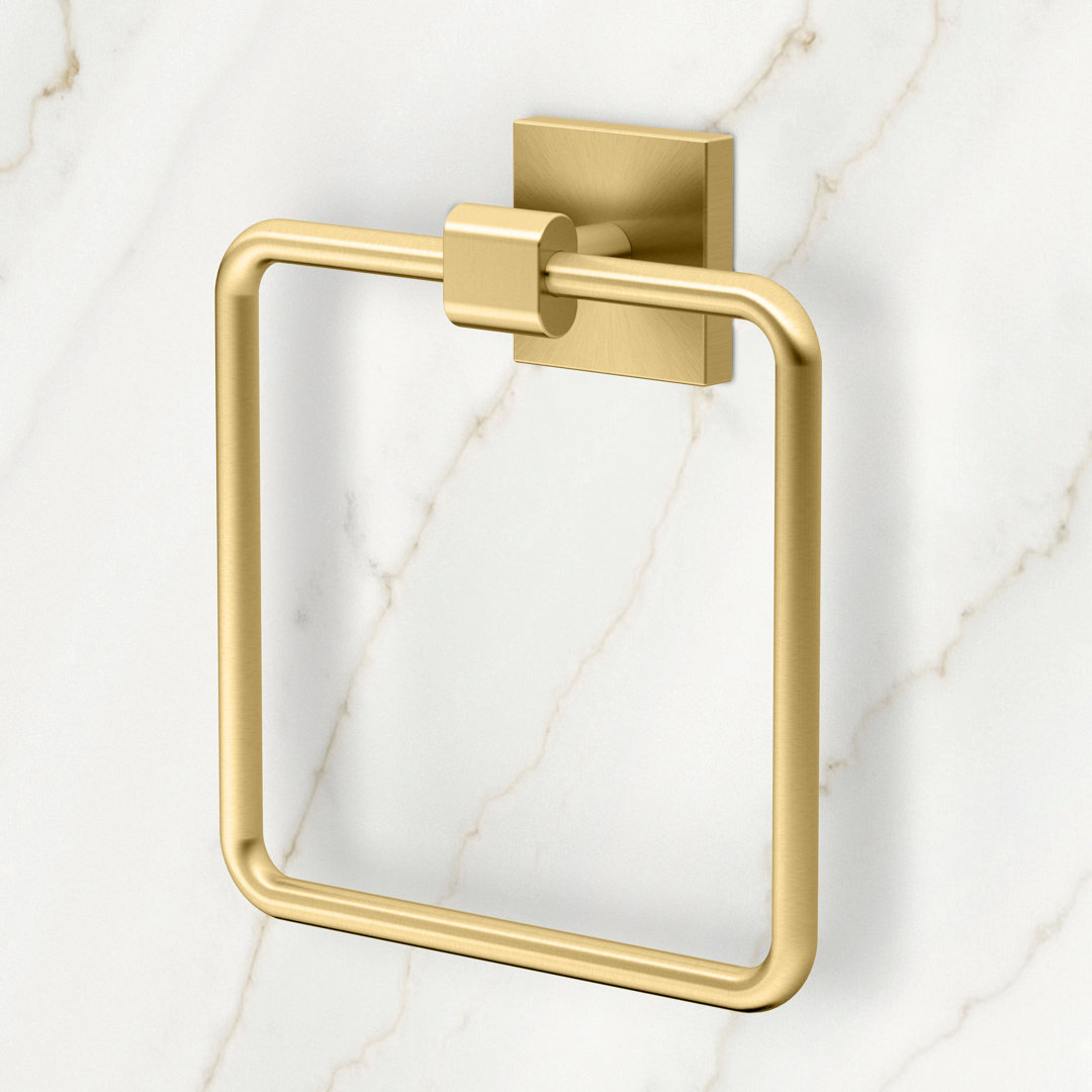 Elevate Towel Ring | Wall Mount Square Towel Holder for Bathroom, Kitchen Gatco