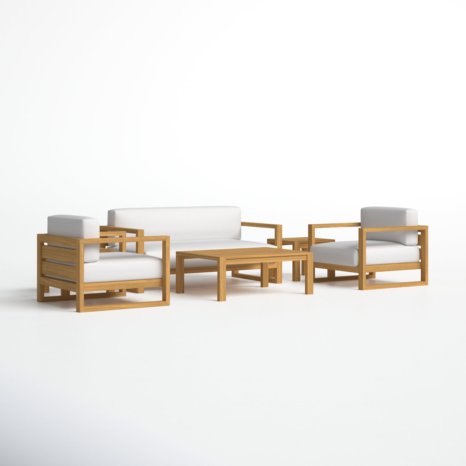Upland 4-Person Teak Patio Seating Group