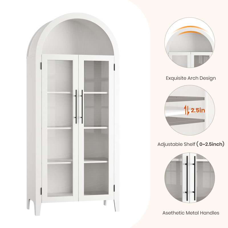 160.5cm H x 80cm W Standard Bookcase, White
