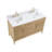 Felix  55" Fully Assembled Double Bathroom Vanity Set With Solid Surface White Granite Top and Backsplash
