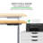 Uncaged Ergonomics Rise Up Dual-Motor Electric Standing Desk Frame - Height Adjustable Sit-Stand Desk Base with Memory Presets, Gray-2054301481