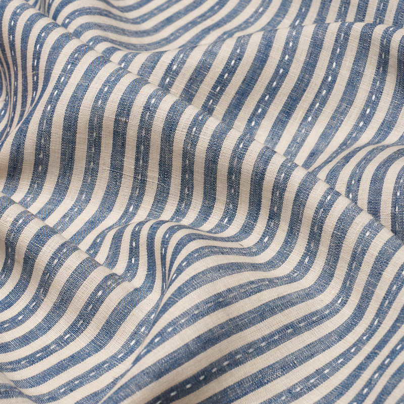 Tissu à rayures Mathis, Bleu
