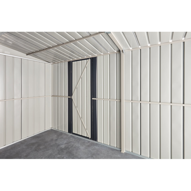 Globel 10 X 15 Apex Green Metal Workshop Garage, Grey