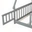 Lit simple en forme de tente, tipi avec garde-corps et porte pour une expérience de sommeil confortable et sécuritaire-675138611