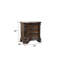 Table de chevet en noyer avec finition solide pour la décoration de la chambre à coucher, matériaux de table de chevet et espace de rangement pratique