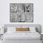 Abstrait, art floral botanique gris rustique, affiche encadrée, art mural-104788235-104788239