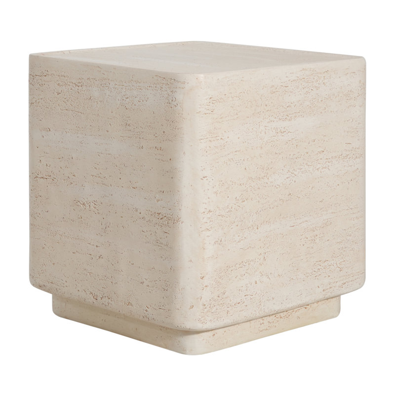Table d'appoint d'extérieur Cavaro Modern MGO avec finition en travertin