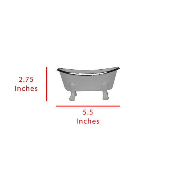 Zeringue Metal Bathtub Soap Dish