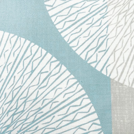 Taie d'oreiller Niho Medallion, Blanc / bleu médaillon Niho