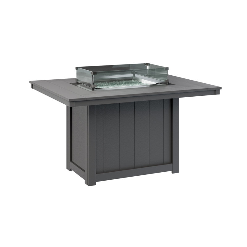 Foyer de table rectangulaire Thomas de 54 po Thomas, Gris fumée