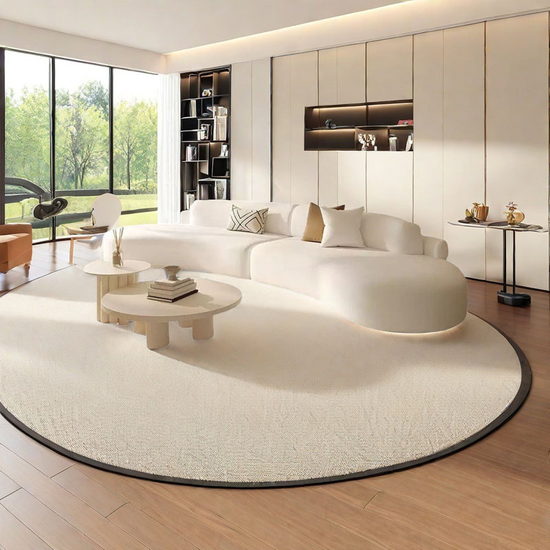 Cream style semi-circular arc negotiating sofa