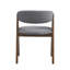 Ensemble de 2 chaises d'appoint en noyer à finition noyer
