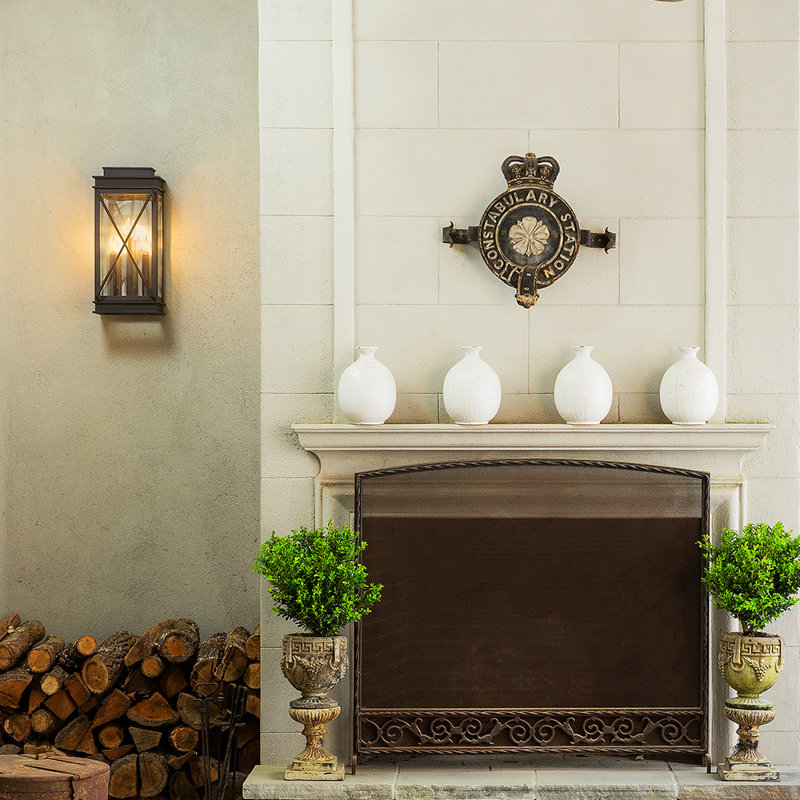 Montecito Storms Black 1 - Bulb Outdoor Wall Lantern, 22"H x 10"W x 8.75"D