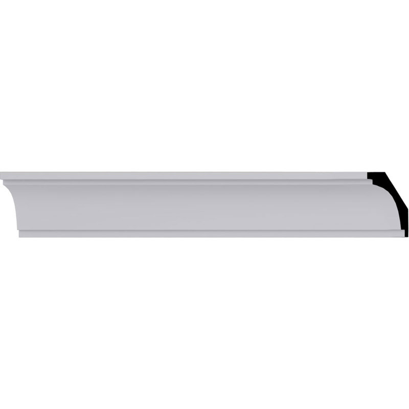 Primed White Polyurethane Geometric Crown Moulding Sample