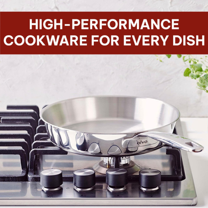 Alva Maestro 9.5" Stainless Steel Non-stick Frying Pan Skillet