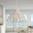 15"W 1-Light White Painted Rattan Pendant