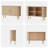 Sideboard Buffer Cabinet with Fluted Slide Doors-1171945751