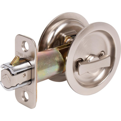 Round Pocket Door Lock, Keyed Entry Function