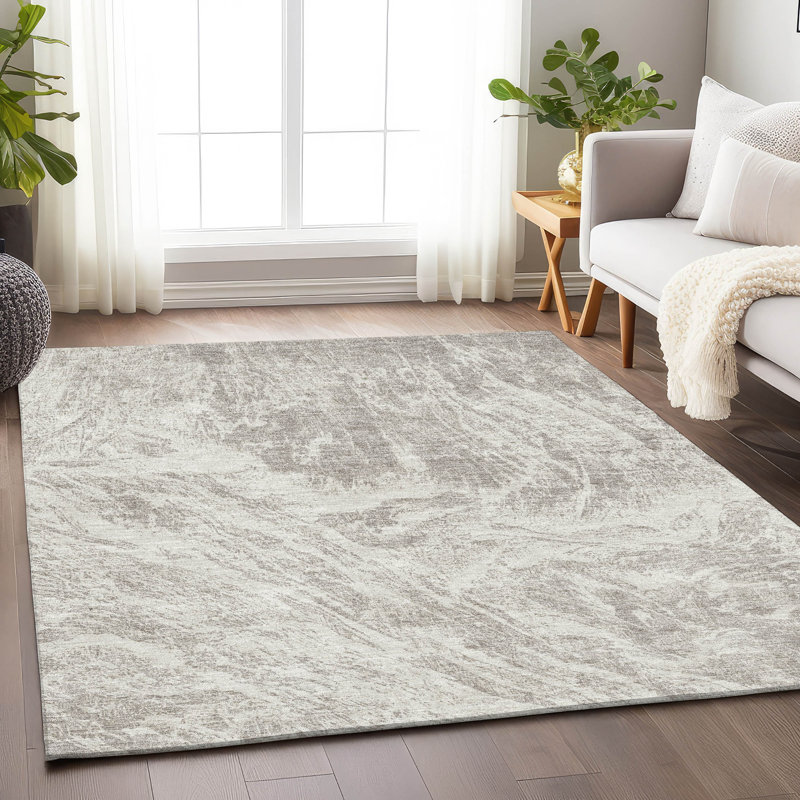 Premium Machine Washable Prisco Beige Rug, Rectangle 2'6" x 3'10"