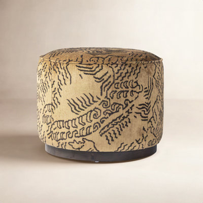 Acker 22" Cotton Upholstered Ottoman