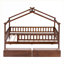 Lit plateforme simple pour chambre d'enfant avec tiroirs de rangement en bois massif brun chaud House House
