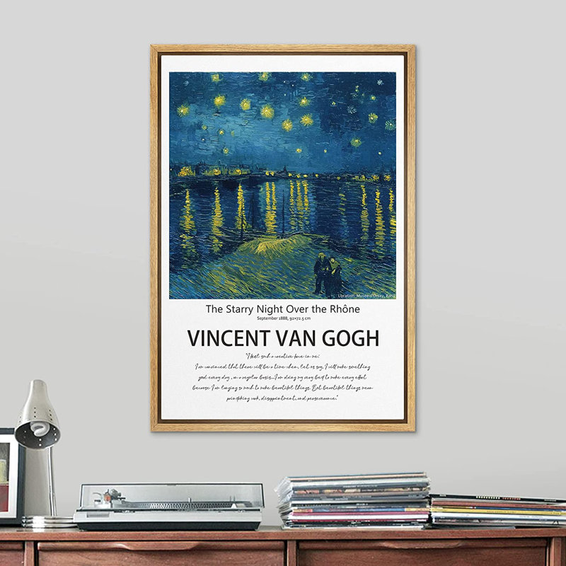 Signe, reproduction d'art sur toile encadrée, Vincent Van Gogh, H 24 po x l 16 po, Brun