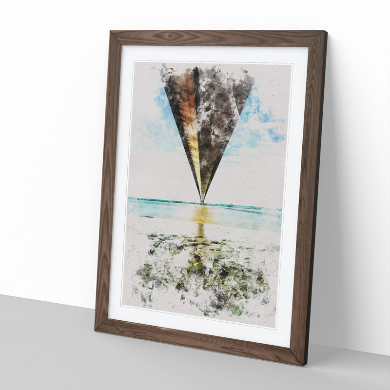 Humber Bridge - Picture Frame Painting, Walnut, 48cm H x 36cm W x 2cm D