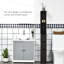 Armoire de rangement pour salle de bain de 54 po de hauteur, tour à linge autoportante avec 2 tablettes et tiroirs, unité étroite peu encombrante, organisateur brun à 2 tablettes,