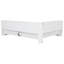 Lit de jour grand en bois avec tablettes de rangement, ports USB et éclairage DEL, blanc multifonctionnel-1018047842