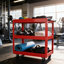 Chariot à outils robuste en acier à 3 niveaux - Chariot utilitaire d'une capacité de 450 lb avec roues pivotantes verrouillables, chariot de service industriel pour garage, atelier, entrepôt