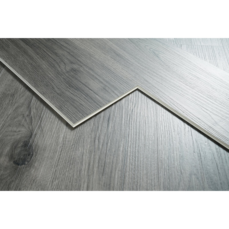 Luxury Vinyl Flooring 7 x 48 x 5.5mm 12 mil, Shadow Oak Gray