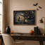 «Witch Silhouette and Ghost lecture en citrouille», art mural sur toile-933826801