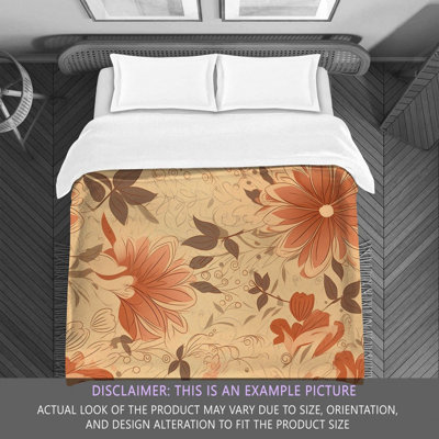 Édredon en microfibre Botanical Orange / Beige
