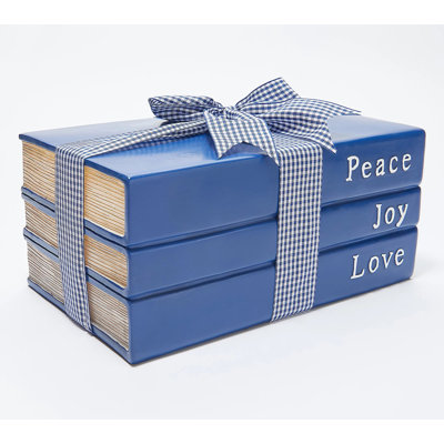 Livre décoratif bleu Kayta