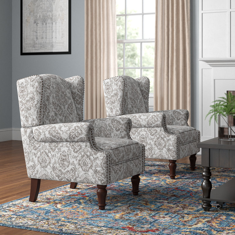 Fauteuil d'appoint à oreilles Anndi, Polyester beige